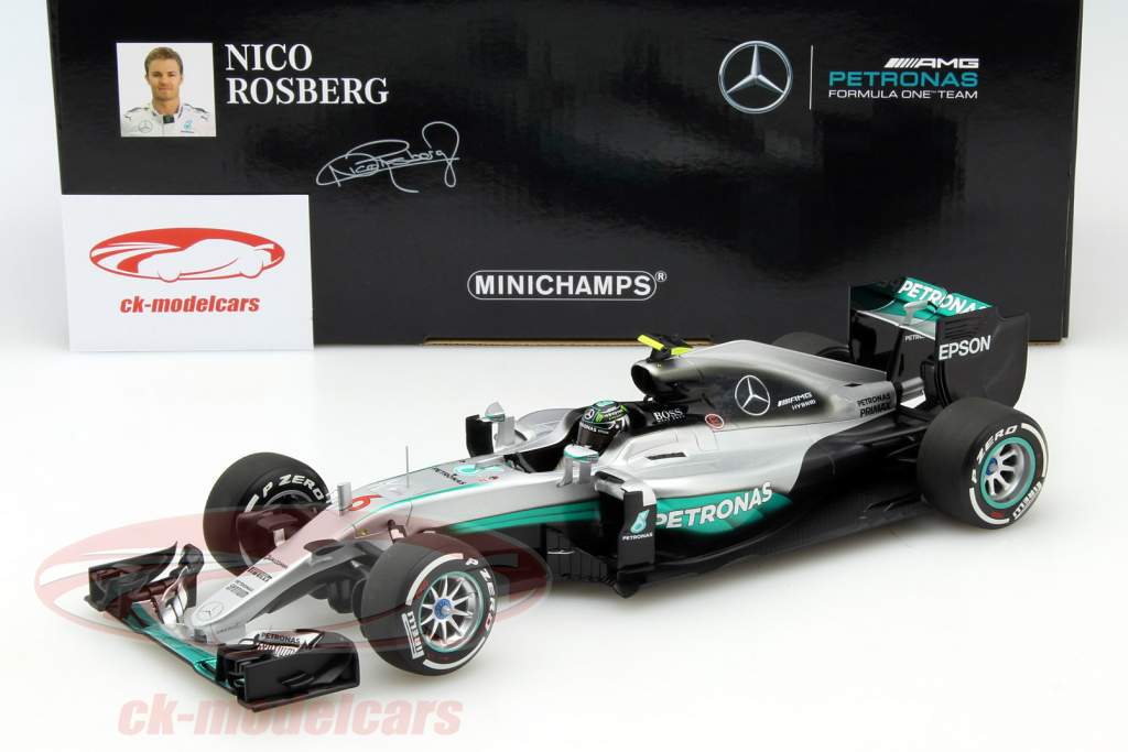 Minichamps 1:18 Nico Rosberg Mercedes F1 W07 Hybrid #6 World