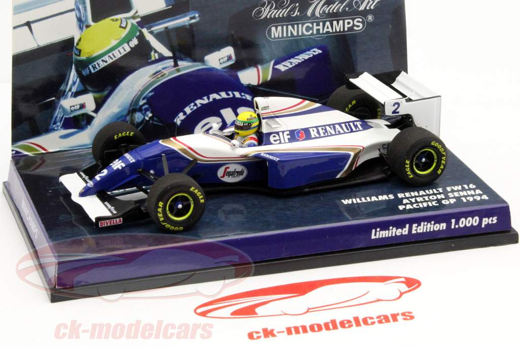 ミニカー WILLIAMS RENAULT FW16 AYRTON SENNA 1994 Formula 1 Williams Renault FW16 Ayrton Senna Brazil GP 1994