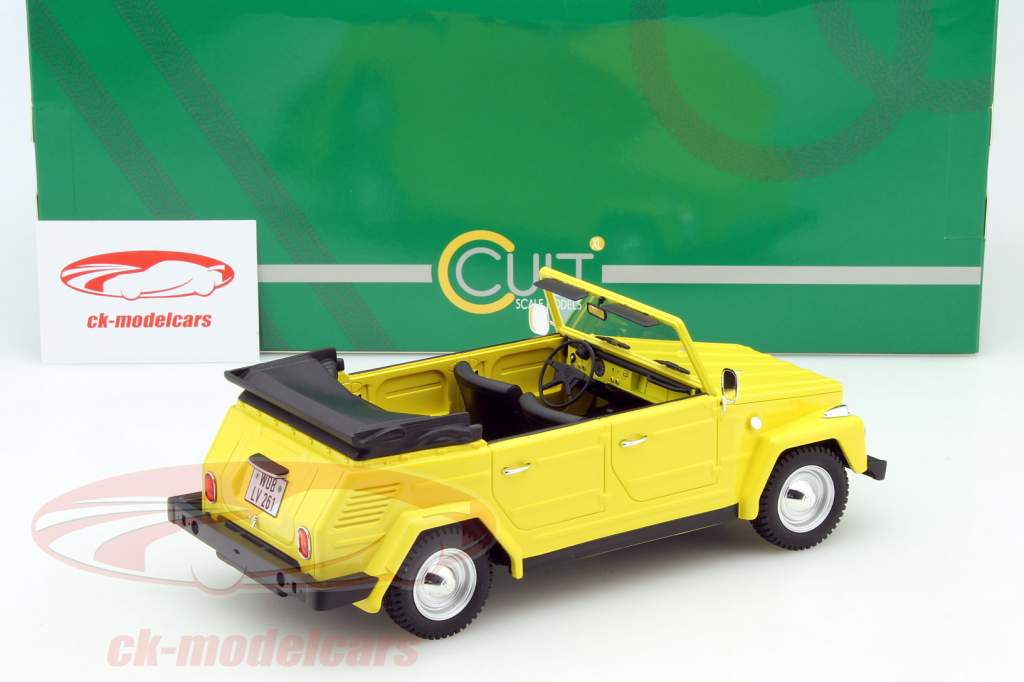 Volkswagen VW 181 geel 1:18 Cult Scale
