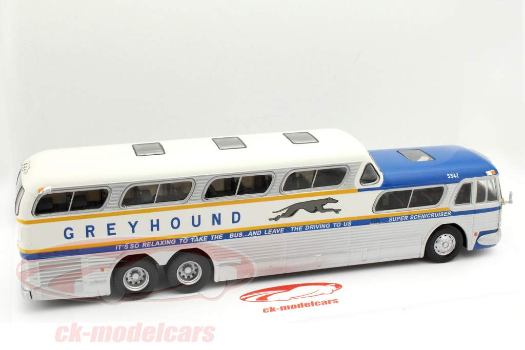 Greyhound Scenicruiser silver / blue 1:43 Altaya