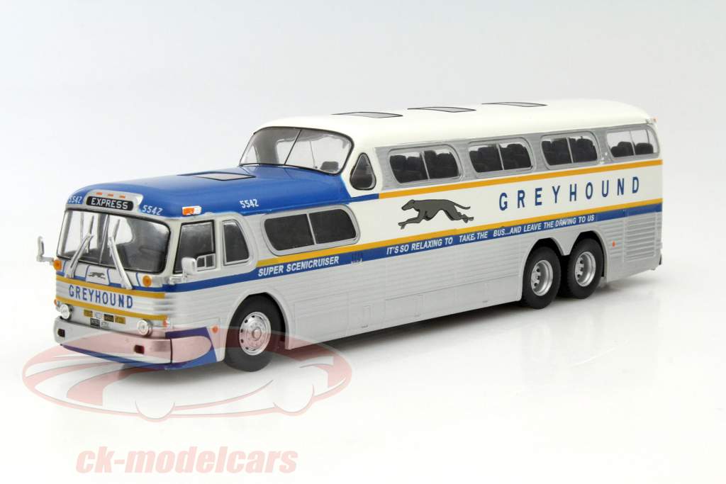 Greyhound Scenicruiser silver / blue 1:43 Altaya
