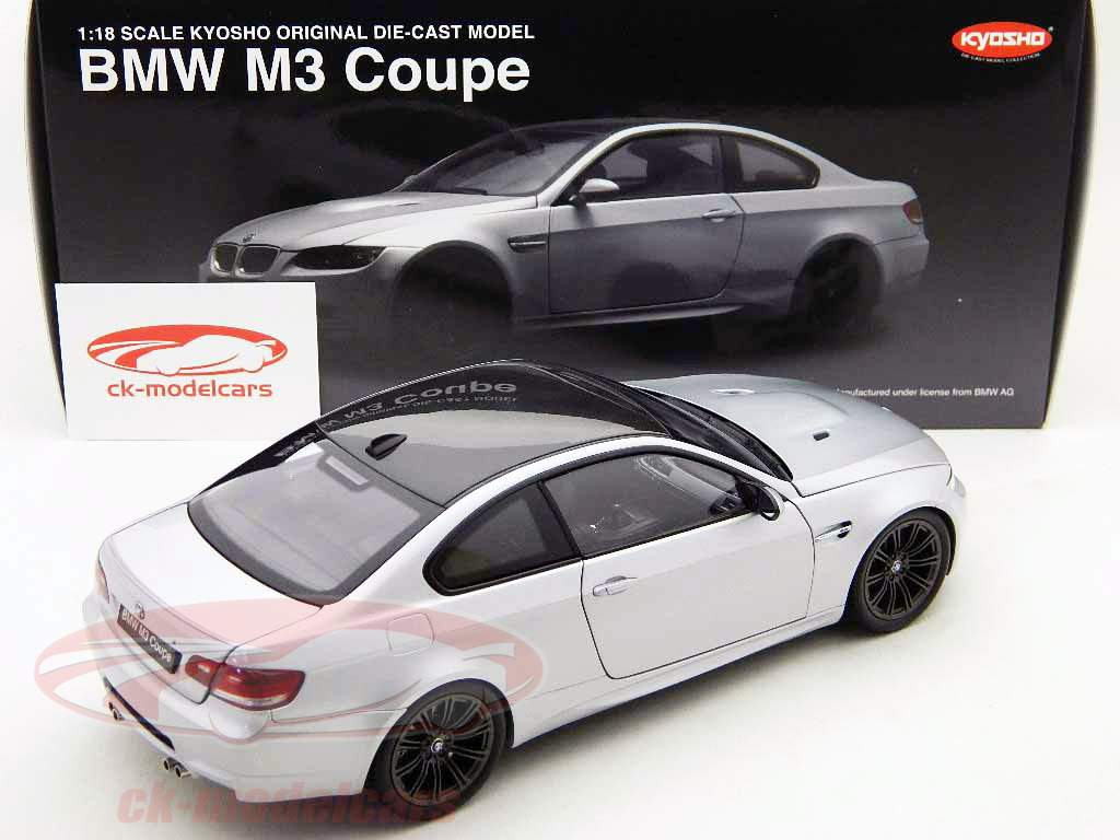 Kyosho 1:18 BMW M3 Coupe Silver Stone II 08736S model car