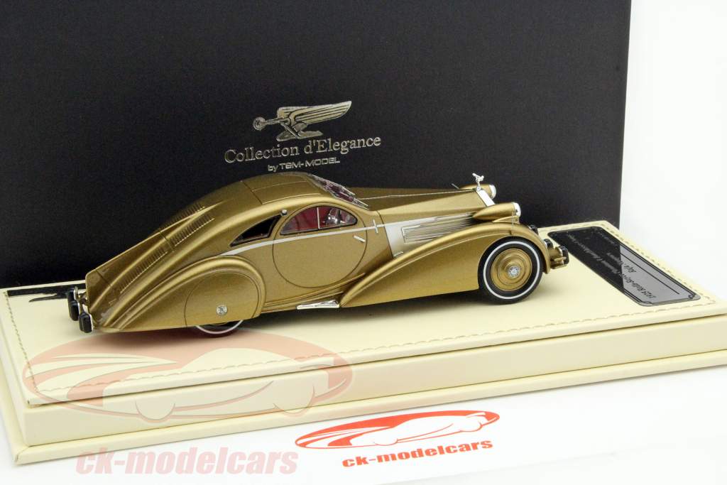 Rolls Royce Phantom 1 Jonckheere Coupe ano 1925 ouro 1:43 TrueScale