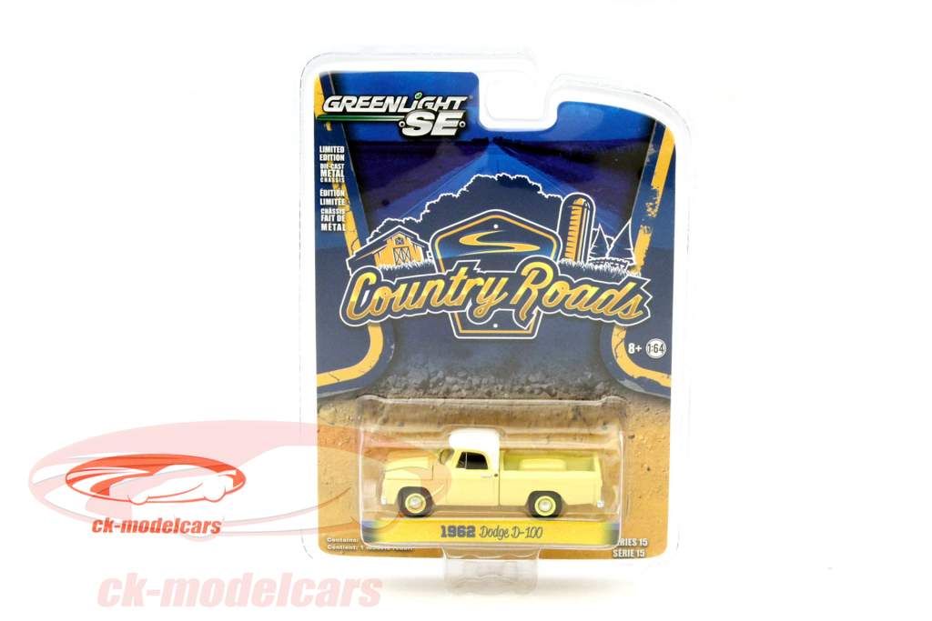 Dodge D-100 年 1962 クリーム 1:64 Greenlight