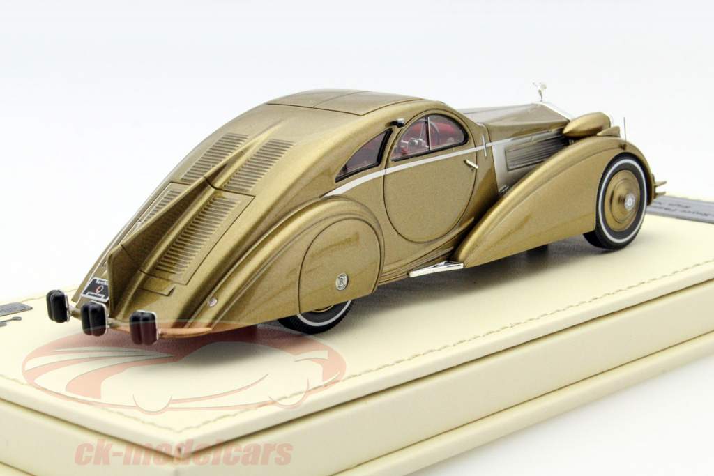 Rolls Royce Phantom 1 Jonckheere Coupe ano 1925 ouro 1:43 TrueScale