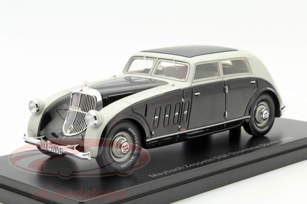 Maybach Zeppelin DS8 Stromlinie Spohn år 1932 grå / sort 1:43 Neo