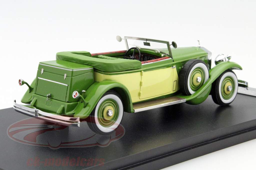 Rolls-Royce Phantom II Croydon Victoria Open Baujahr 1932 gelb / grün 1:43 GLM