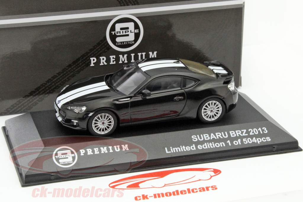 Subaru BRZ år 2013 sort / hvid 1:43 Triple 9