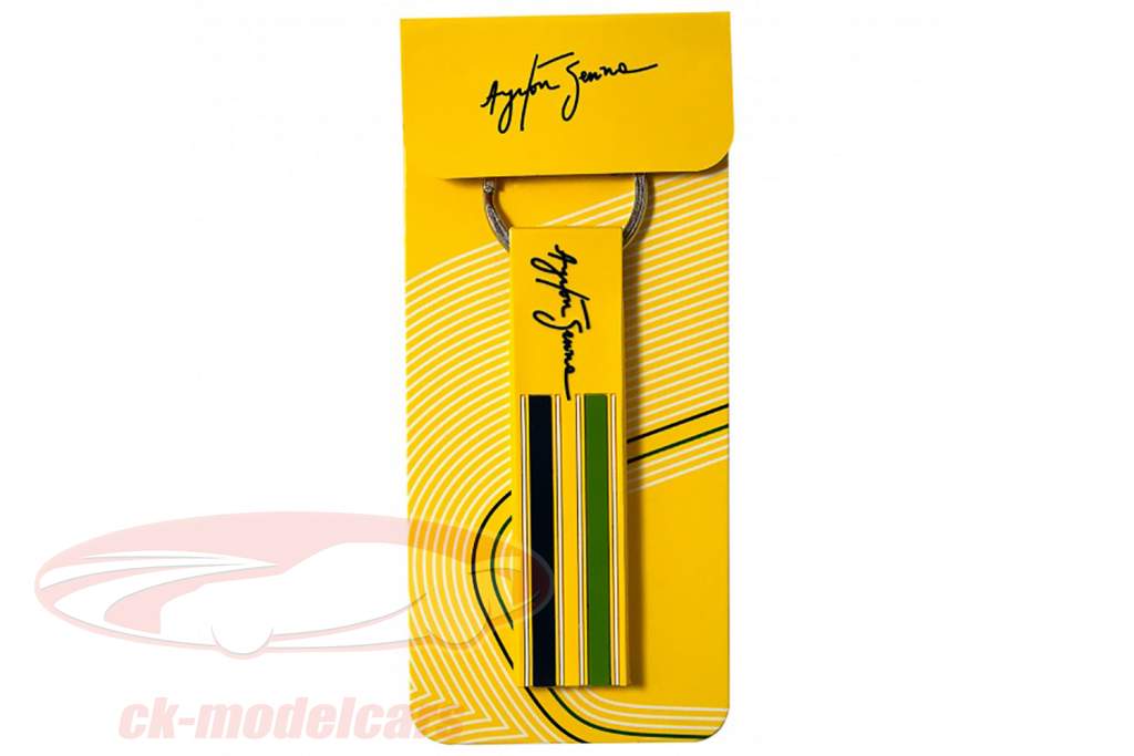 Ayrton Senna keychain Loop helm geel