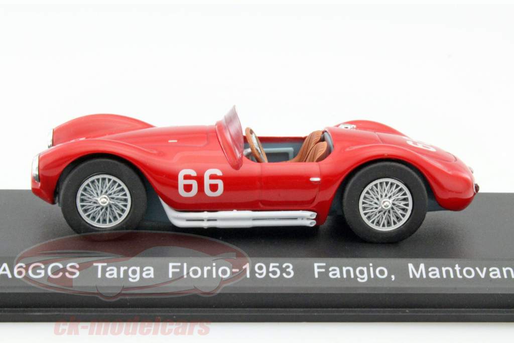 Maserati A6 GCS/53 #66 Targa Florio 1953 Fangio, Mantovani 1:43 Leo Models