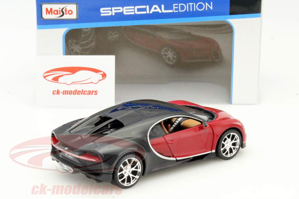 Bugatti Chiron anno 2016 rosso / nero 1:24 Maisto