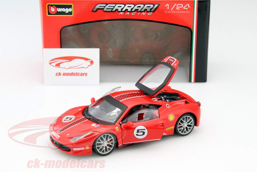 Ferrari 458 Challenge #5 rosso 1:24 Bburago