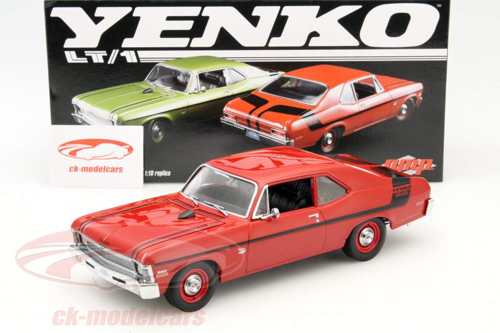 Chevrolet Nova Yenko Deuce jaar 1970 rood 1:18 GMP