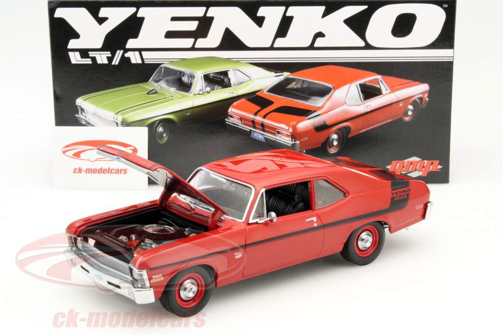 Chevrolet Nova Yenko Deuce jaar 1970 rood 1:18 GMP
