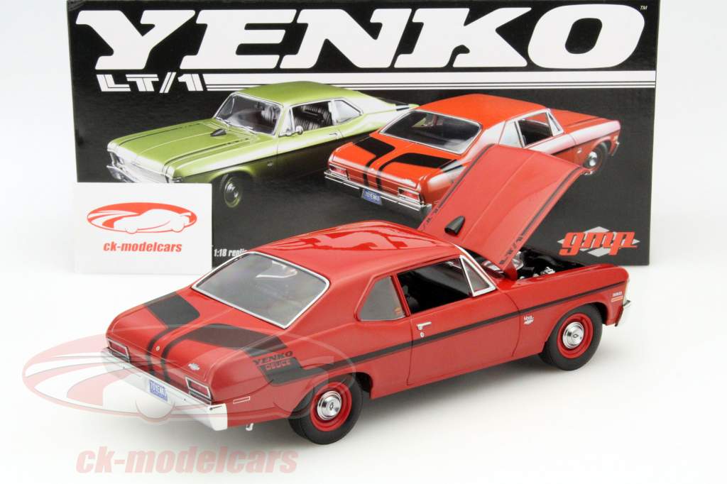 Chevrolet Nova Yenko Deuce jaar 1970 rood 1:18 GMP