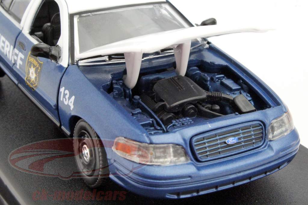 Ford Crown Victoria Police Interceptor séries The Walking Dead bleu / blanc 1:43 Greenlight