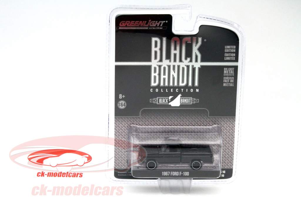 Ford F-100 年 1967 黑 1:64 Greenlight