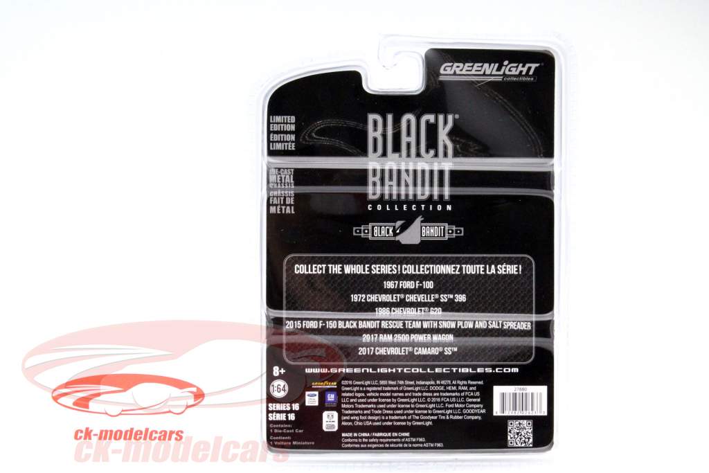 Dodge Ram 2500 Power Wagon ano 2017 preto 1:64 Greenlight