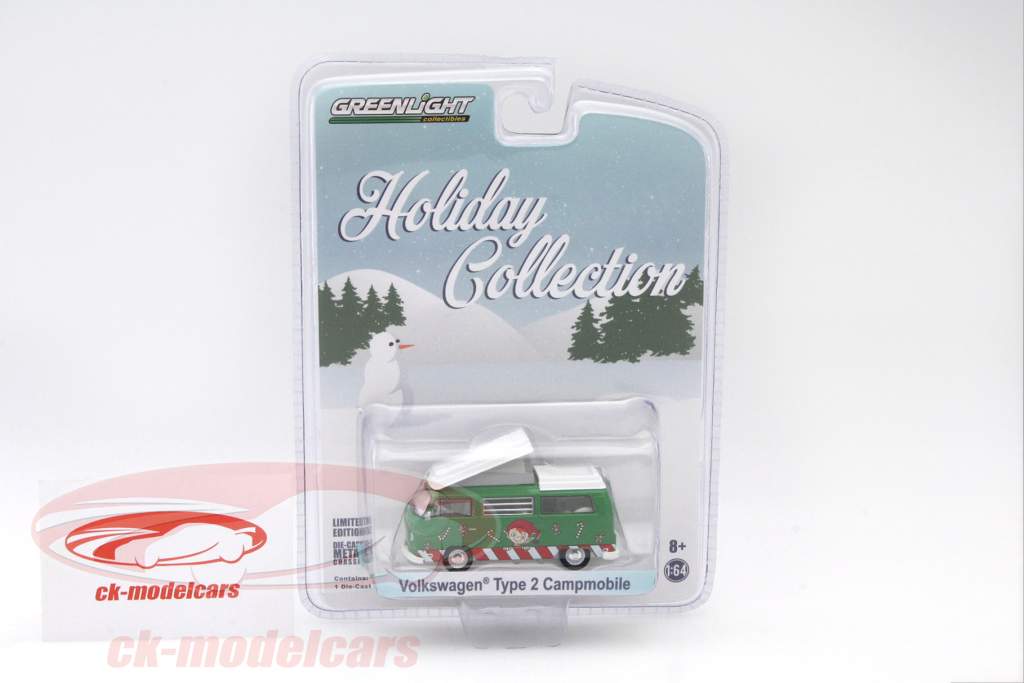 Volkswagen VW Type 2 Campmobile vert 1:64 Greenlight