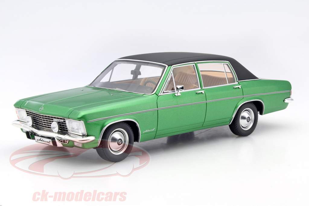 Opel Admiral B année 1971 vert / noir 1:18 BoS-Models