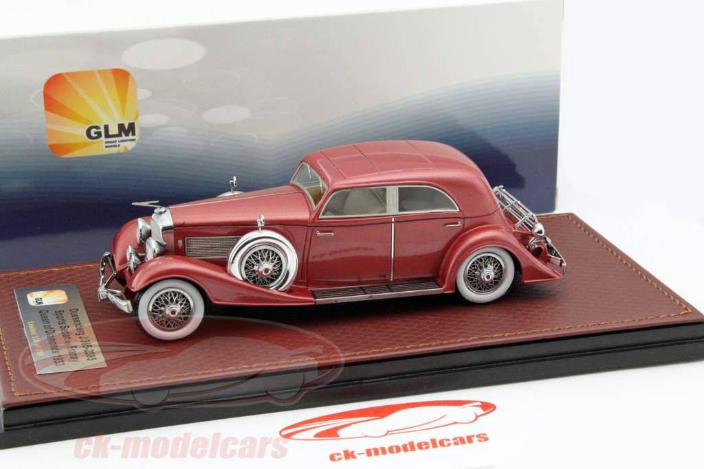 Düsenberg J 365-2385 Sports Sedan år 1933 rød 1:43 GLM