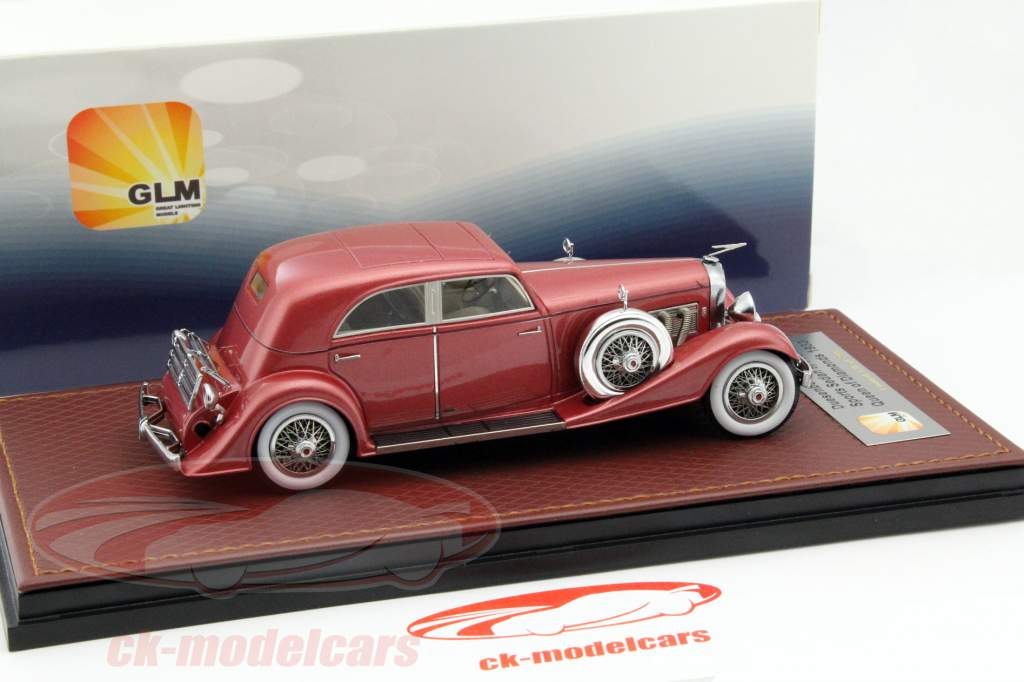 Düsenberg J 365-2385 Sports Sedan år 1933 rød 1:43 GLM