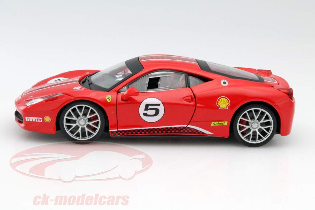Ferrari 458 Challenge #5 rosso 1:24 Bburago