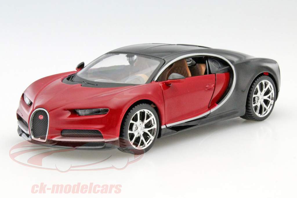 Bugatti Chiron Year 2016 red / black 1:24 Maisto