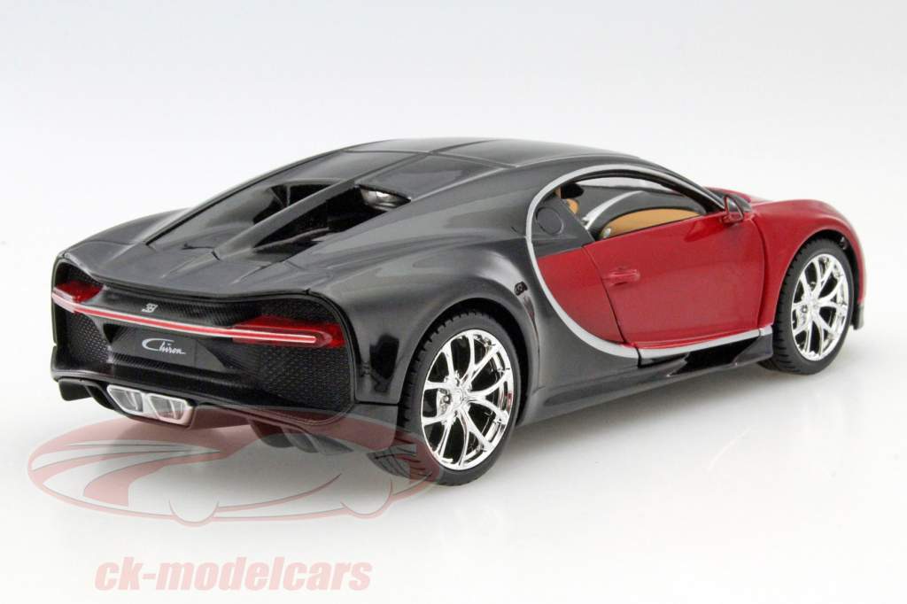 Bugatti Chiron année 2016 rouge / noir 1:24 Maisto