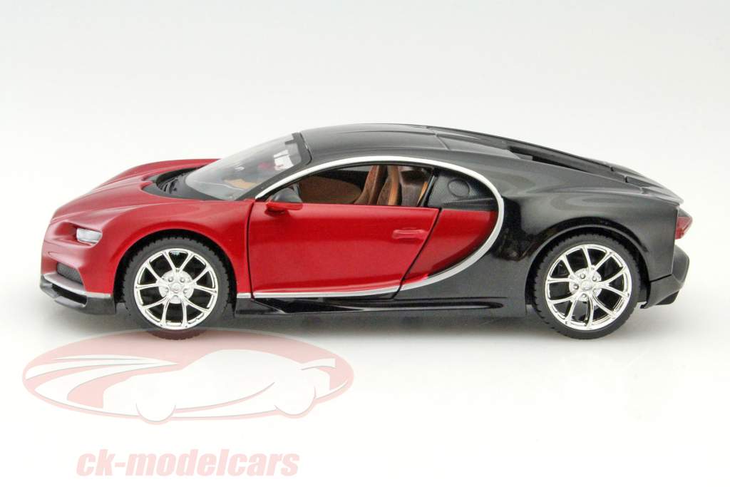 Bugatti Chiron Year 2016 red / black 1:24 Maisto