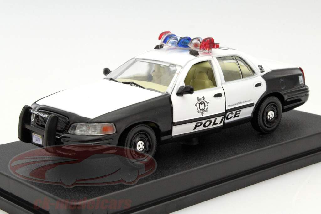Ford Crown Victoria Police Interceptor The Hangover 2009 sort / hvid 1:43 Greenlight