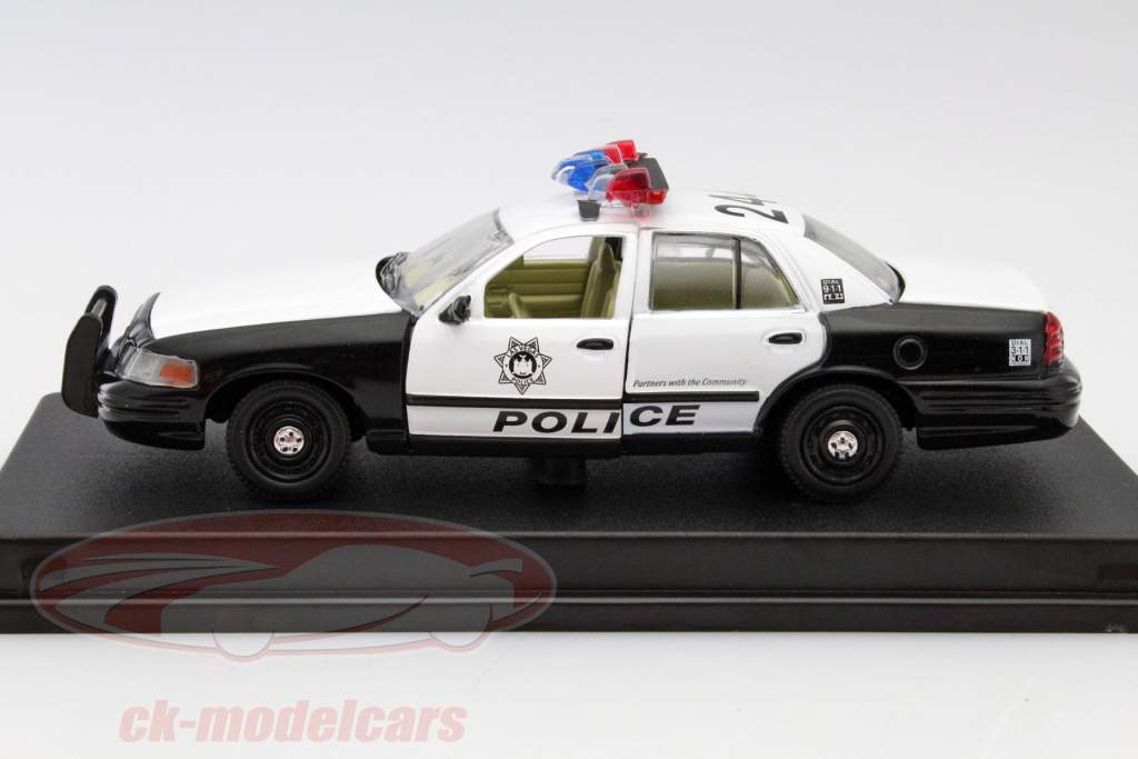 Ford Crown Victoria Police Interceptor The Hangover 2009 sort / hvid 1:43 Greenlight