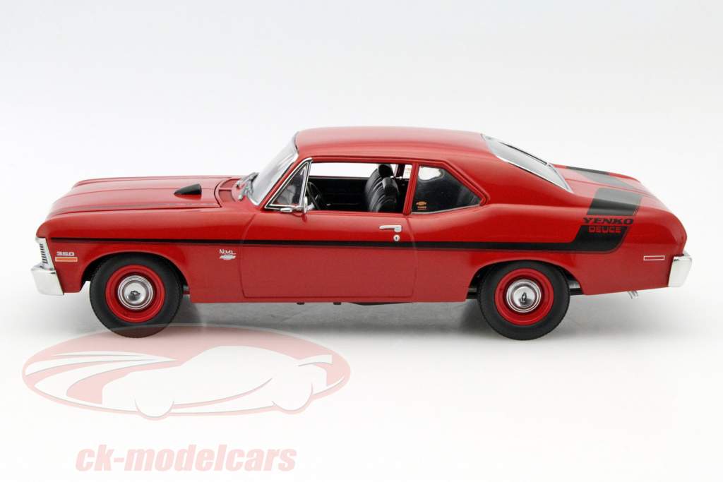 Chevrolet Nova Yenko Deuce jaar 1970 rood 1:18 GMP