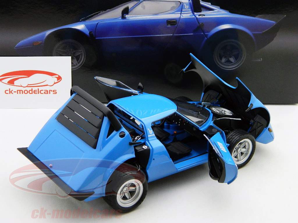 Kyosho 1:18 Lancia Stratos HF Wild Wheel 1974 blue Plain