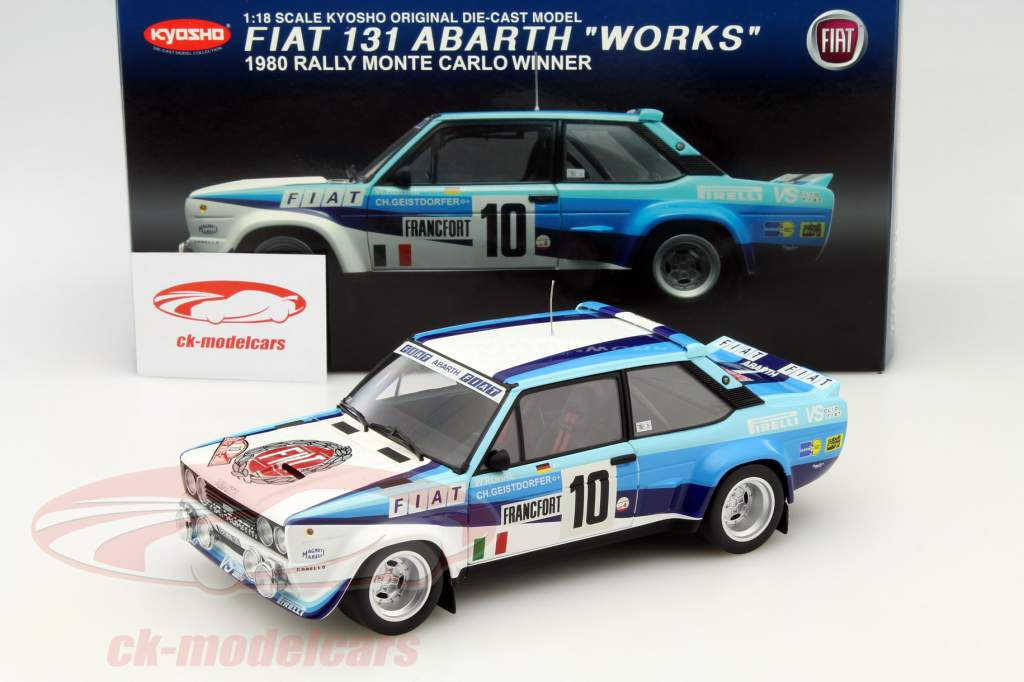 自動車 KYOSHO 1/18 Fiat 131 Abarth Rally Kyosho Original 1/18 Fiat 131 Abarth 1980 1000 Lake #1