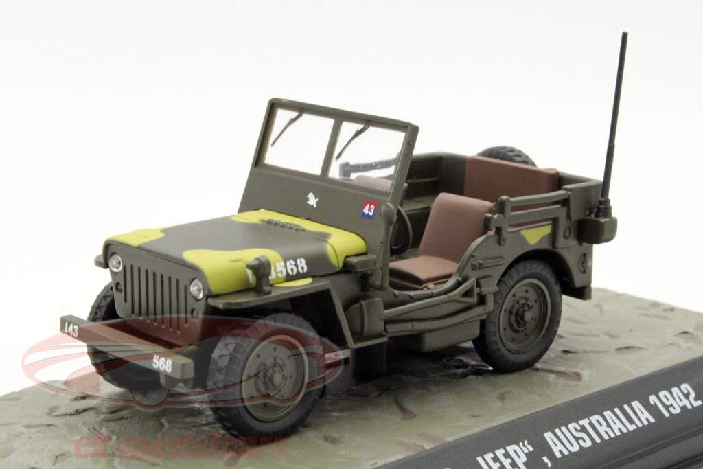 Willy's MP Jeep Australia 1942 olive green 1:43 Atlas