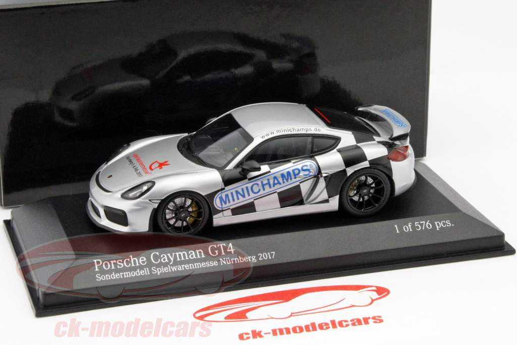 Porsche Cayman GT4 特別版 玩具見本市 ニュルンベルク 2017 1:43 Minichamps