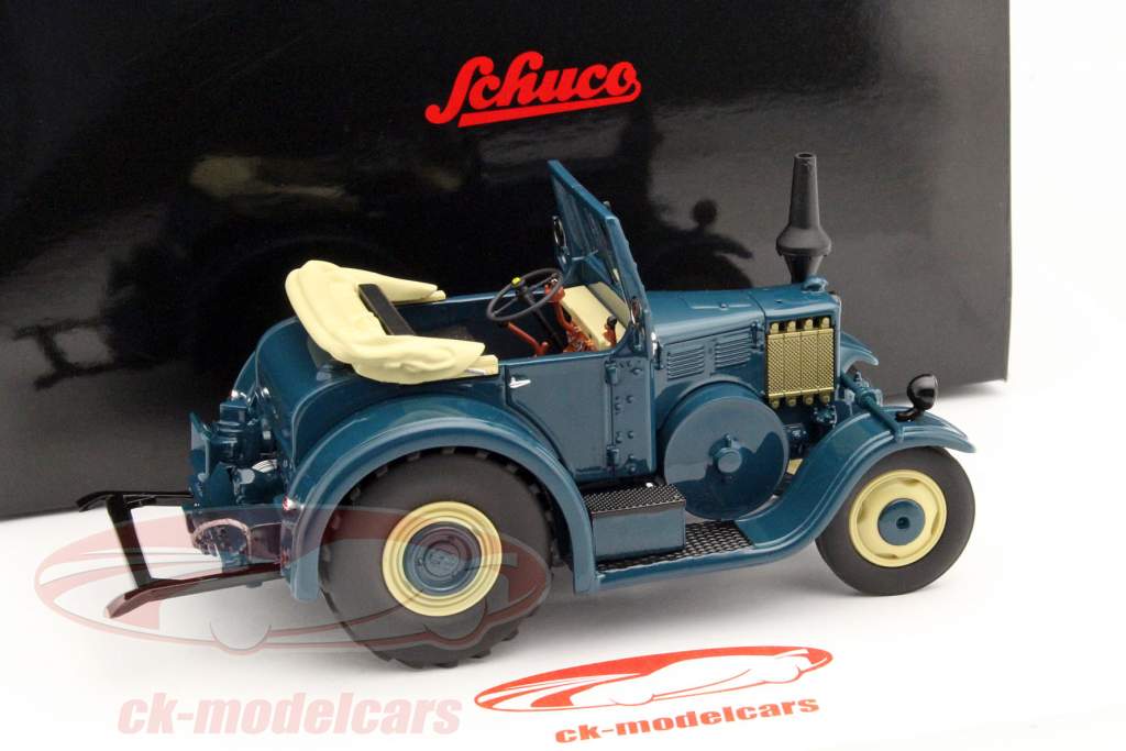 Lanz Eilbulldog avec ouvert capot bleu 1:32 Schuco