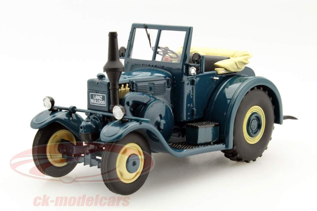 Lanz Eilbulldog mit geöffnetem Verdeck blau 1:32 Schuco