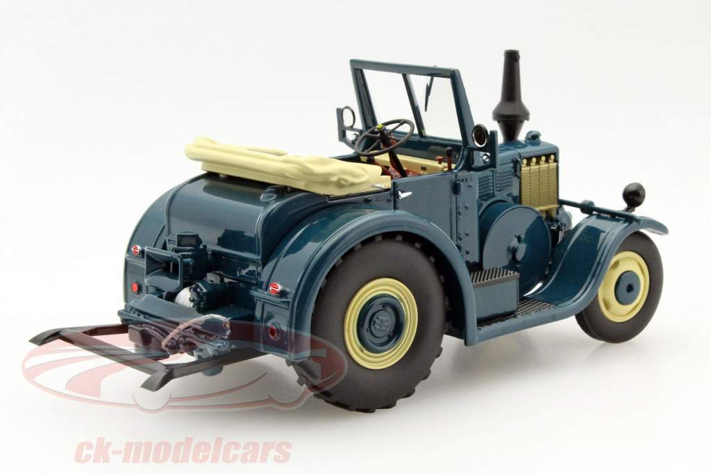 Lanz Eilbulldog mit geöffnetem Verdeck blau 1:32 Schuco