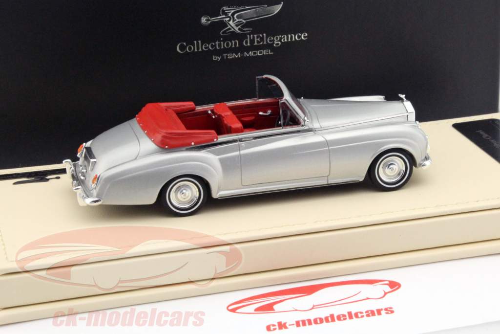 Rolls-Royce Silver Cloud Drophead Coupe jaar 1959 zilver 1:43 TrueScale