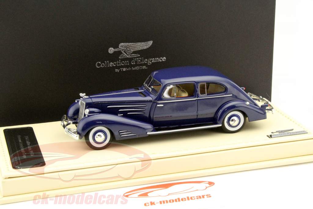 Cadillac V16 Aerodynamic Coupe 年 1936 ダークブルー 1:43 TrueScale