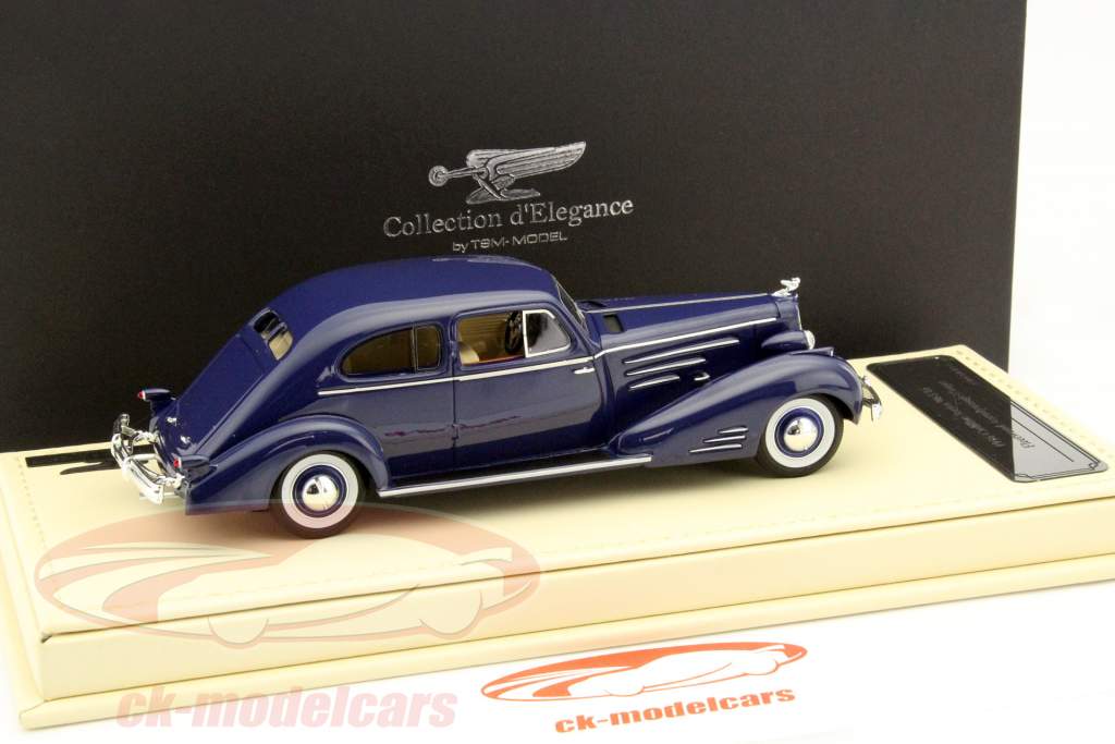 Cadillac V16 Aerodynamic Coupe 年 1936 ダークブルー 1:43 TrueScale