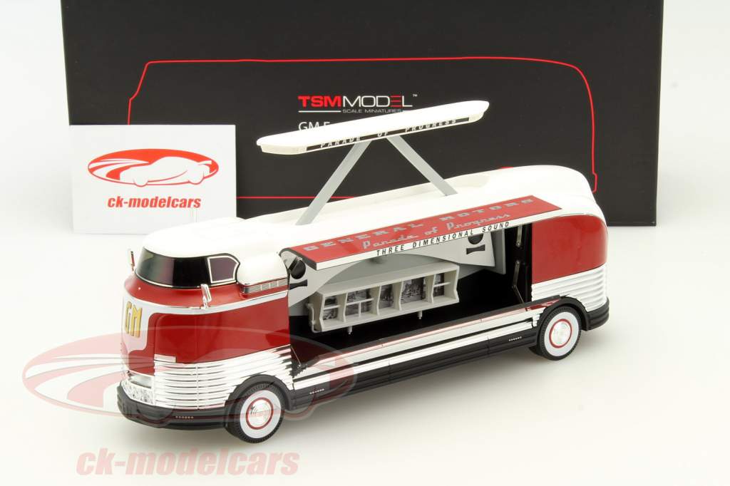 GM Futureliner Three Dimensional Sound 年 1954 白色 / 红 / 银 1:43 TrueScale