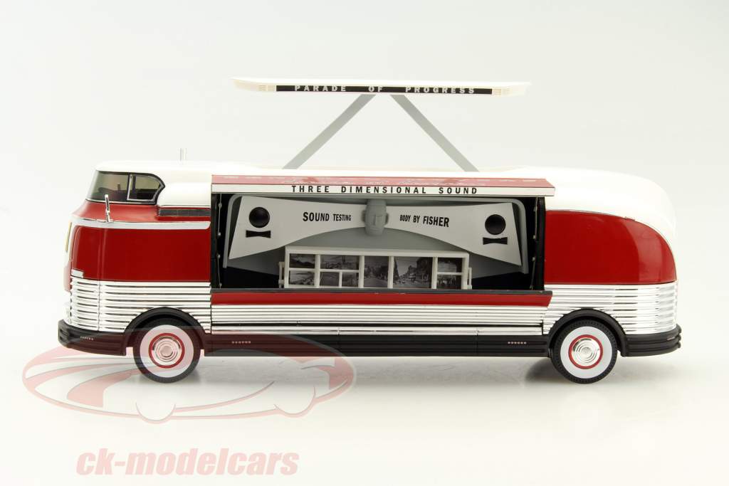 GM Futureliner Three Dimensional Sound 年 1954 白色 / 红 / 银 1:43 TrueScale