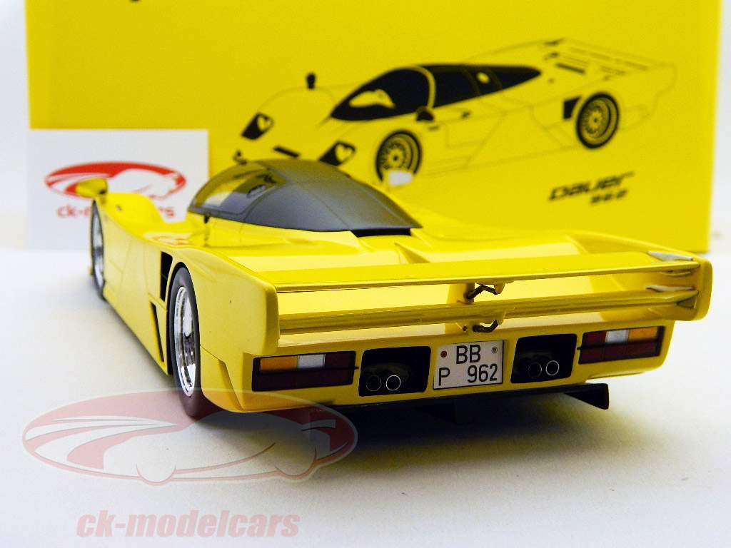 Durée Porsche Version Route 962 jaune / jaune Spark 1:18