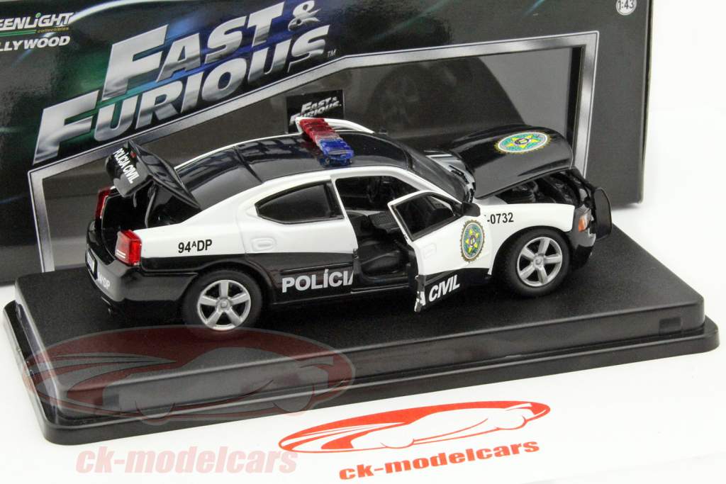ミニカー GREENLIGHT FAST&FURIOUS POLICE CHARGER GreenLight Hollywood Series: 2011 Rio Police Dodge Charger