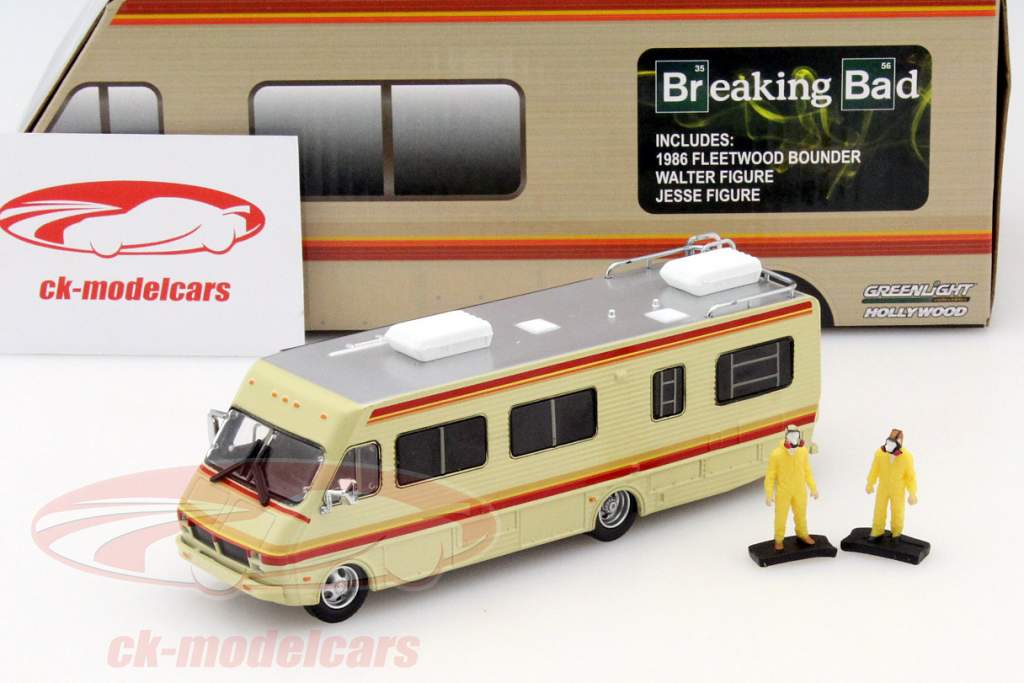 Fleetwood Bounder année de construction 1986 Série TV Breaking Bad 2008-13 avec 2 jaune chiffres 1:64 Greenlight