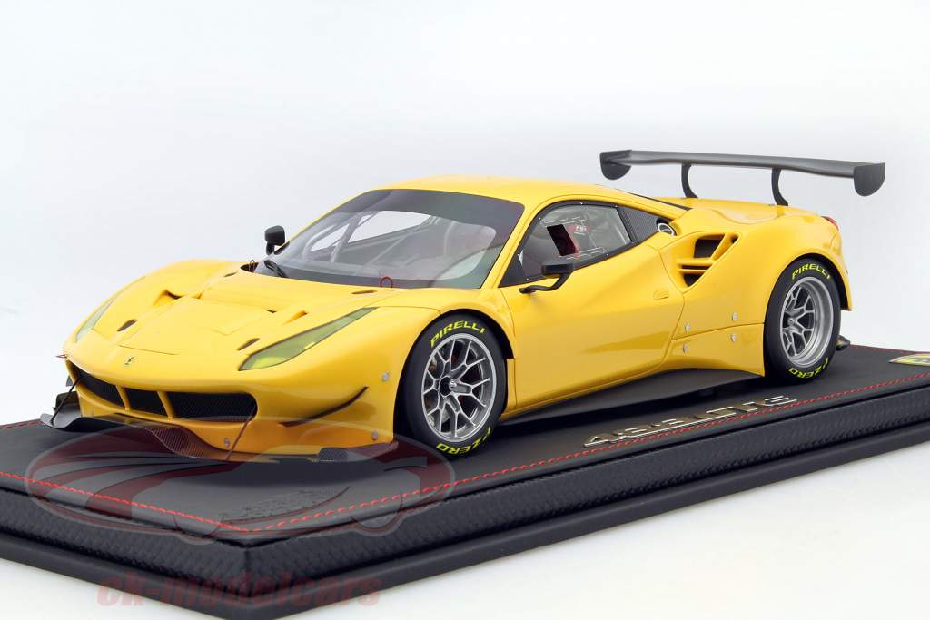 Ferrari 488 GTE année 2015 jaune 1:18 BBR
