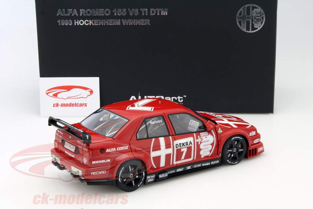 AUTOart 1:18 Alessandro Nannini Alfa Romeo 155 V6 #7 DTM